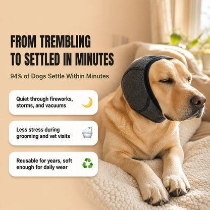 korakio® 🐶Calming Dog Ear Wrap – Helps Reduce Noise Stress During Fireworks & Storms