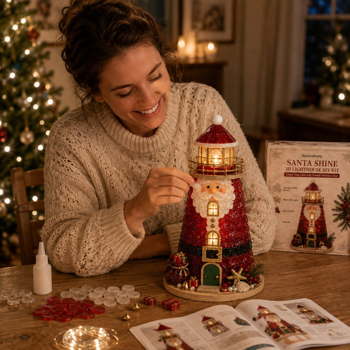 50% OFF 💕 KORAKIO® The Christmas Craft Your Family Will Love 🎄 Glow-Up DIY Lighthouse Kit
