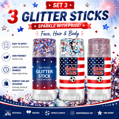 korakio® StarGlow Party & Festival Glitter Stick