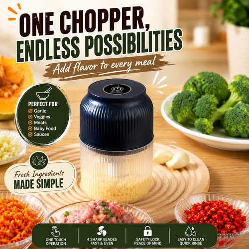 korakio®Powerful Electric Food Chopper – One-Touch Mini Kitchen Blender