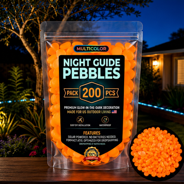 korakio®✨ 200PCS Colorful Glow-in-the-Dark Garden Stones for Magical Night Paths