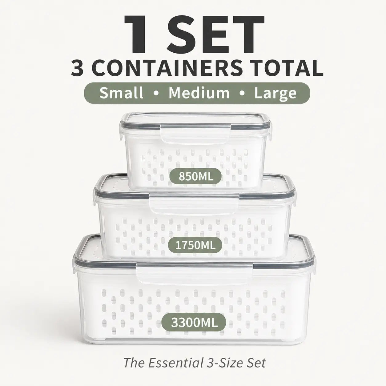 1 Set · 3 Containers