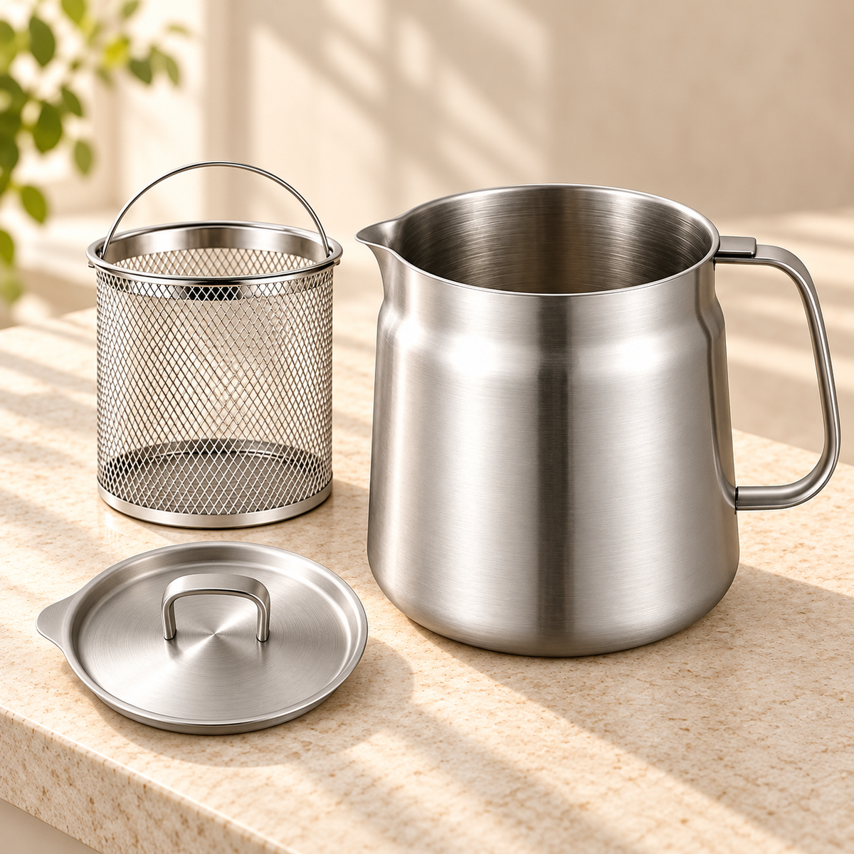 KORAKIO® 304 Stainless Steel Cooking Oil Strainer Pot