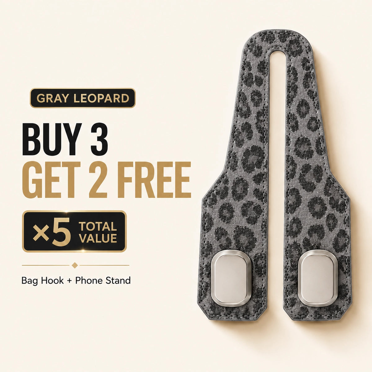 🆙Premium Suede Car Headrest Hooks & Phone Stand