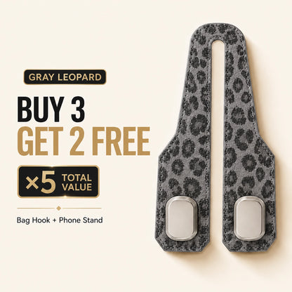🆙Premium Suede Car Headrest Hooks & Phone Stand