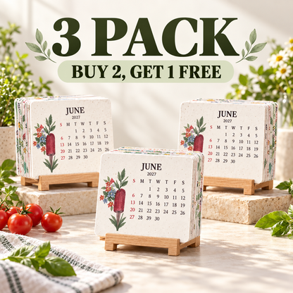 KORAKIO® 🌱🗓️ Eco-Friendly Plantable “Growing Joy” Seed Calendar 2027