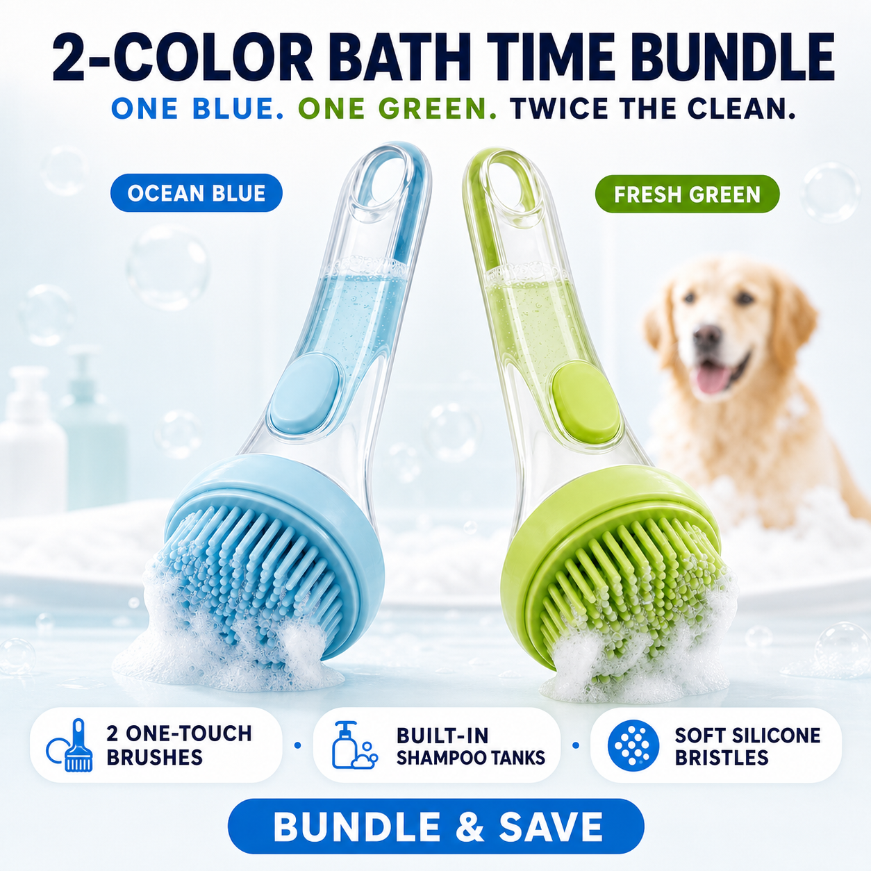 korakio® BubblePaws Foaming Bath Brush