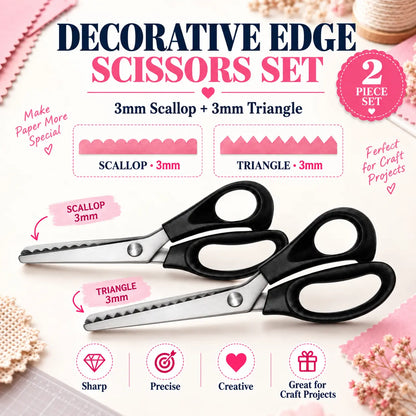 🆙✂️Triangle Tooth Pinking Shears