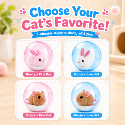 korakio® 😻 Self-Rolling Cat Ball – Keeps Bored Indoor Cats Active & Entertained