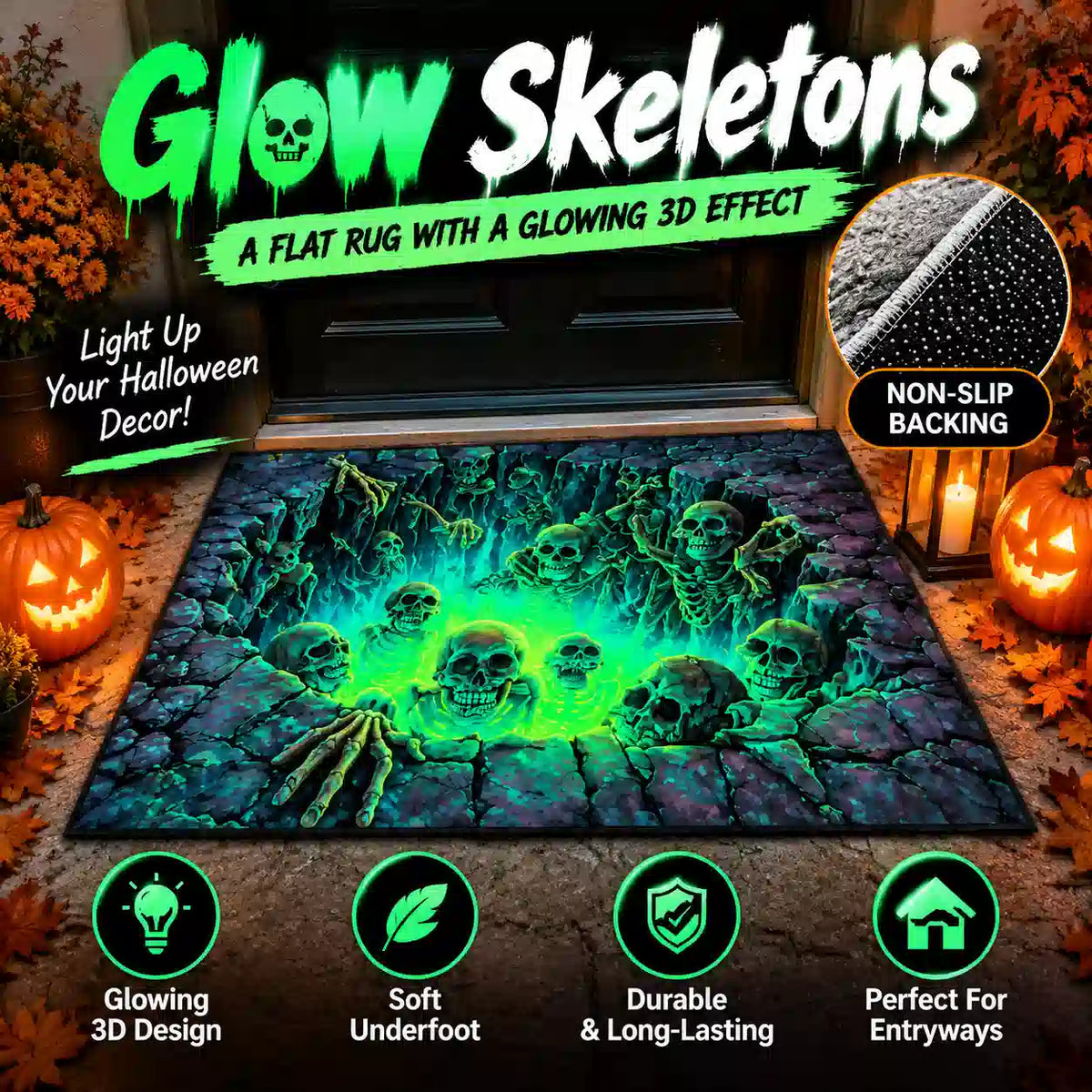 🆙Premium 3D Illusion Halloween Rug