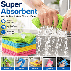 🆙 Premium Microfiber Cleaning Cloths