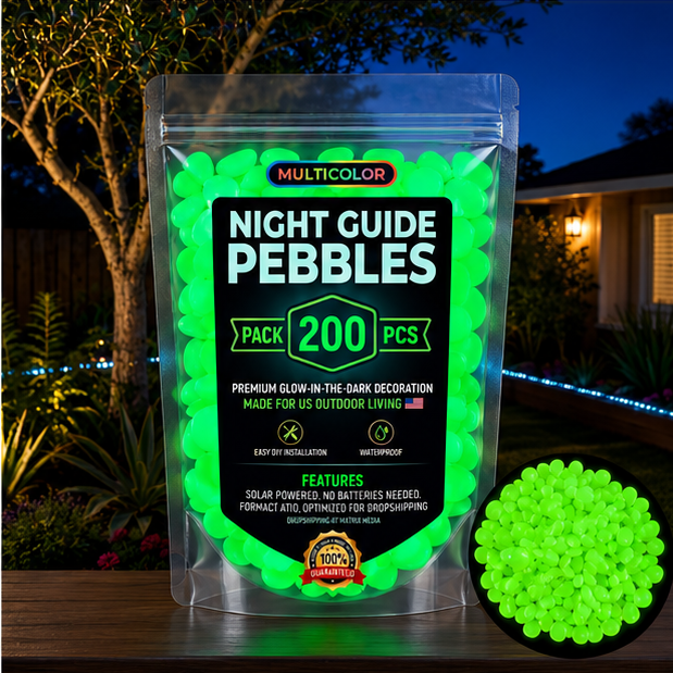 korakio®✨ 200PCS Colorful Glow-in-the-Dark Garden Stones for Magical Night Paths