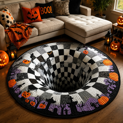 KORAKIO®🎃 Halloween 3D Skeleton Vortex Illusion Rug – Create a Spooky Floor Surprise Everyone Loves 💀