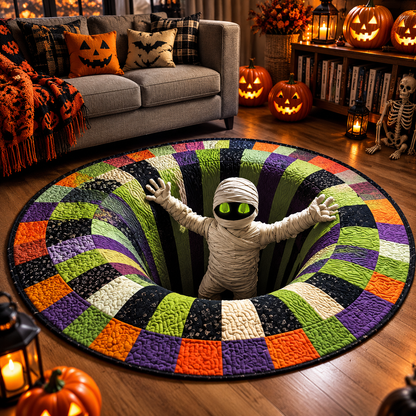 KORAKIO®🎃 Halloween 3D Skeleton Vortex Illusion Rug – Create a Spooky Floor Surprise Everyone Loves 💀