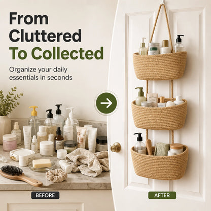 🧺 Woven Hanging Basket Organizer