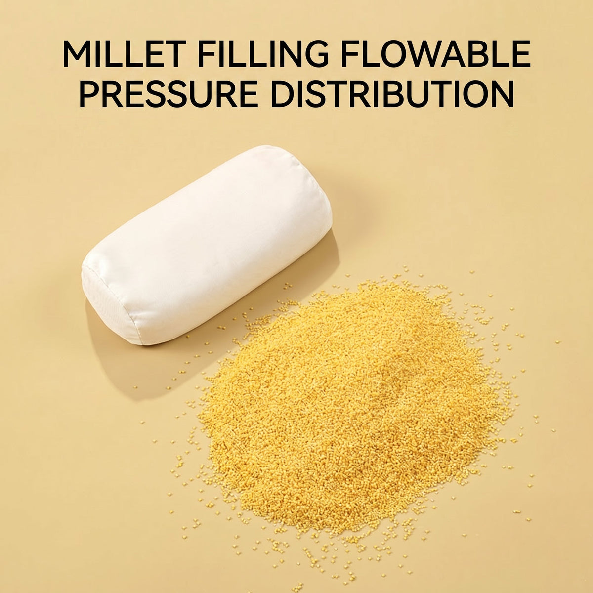 KORAKIO® 👶 Millet-Filled Contoured Baby Support Pillow