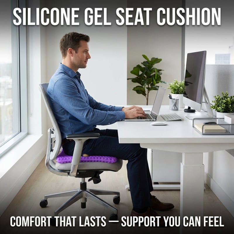 korakio®✨ Ergonomic Silicone Seat Cushion – Relief You Can Feel