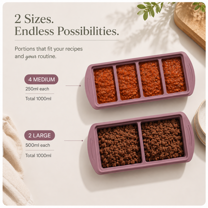 KORAKIO® ❄️ The BlockPrep System – Stackable Silicone Freezer Meal Prep Trays 🍲