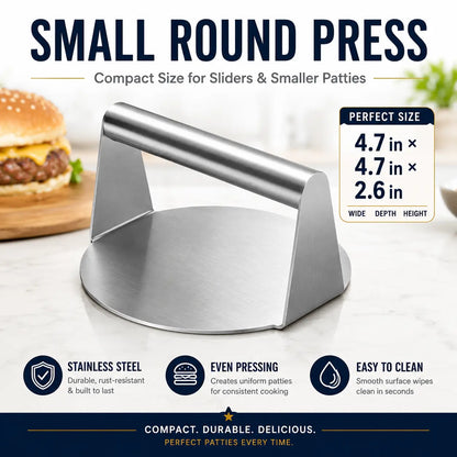 🆙 Stainless Steel Smash Burger Press