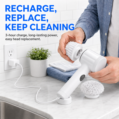 🧽 KORAKIO® Electric Spin Scrubber — Stop Scrubbing For Hours!