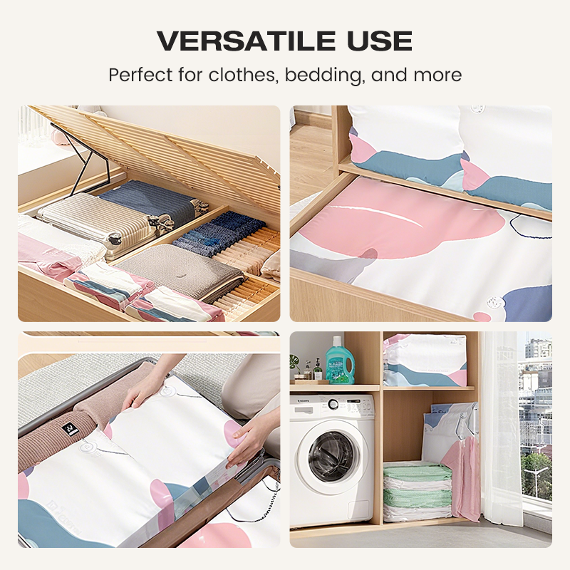 korakio® 🔥No-Pump Vacuum Storage Bags Compress Bulky Clothes & Bedding Without a Vacuum