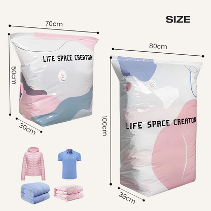 korakio® 🔥No-Pump Vacuum Storage Bags Compress Bulky Clothes & Bedding Without a Vacuum