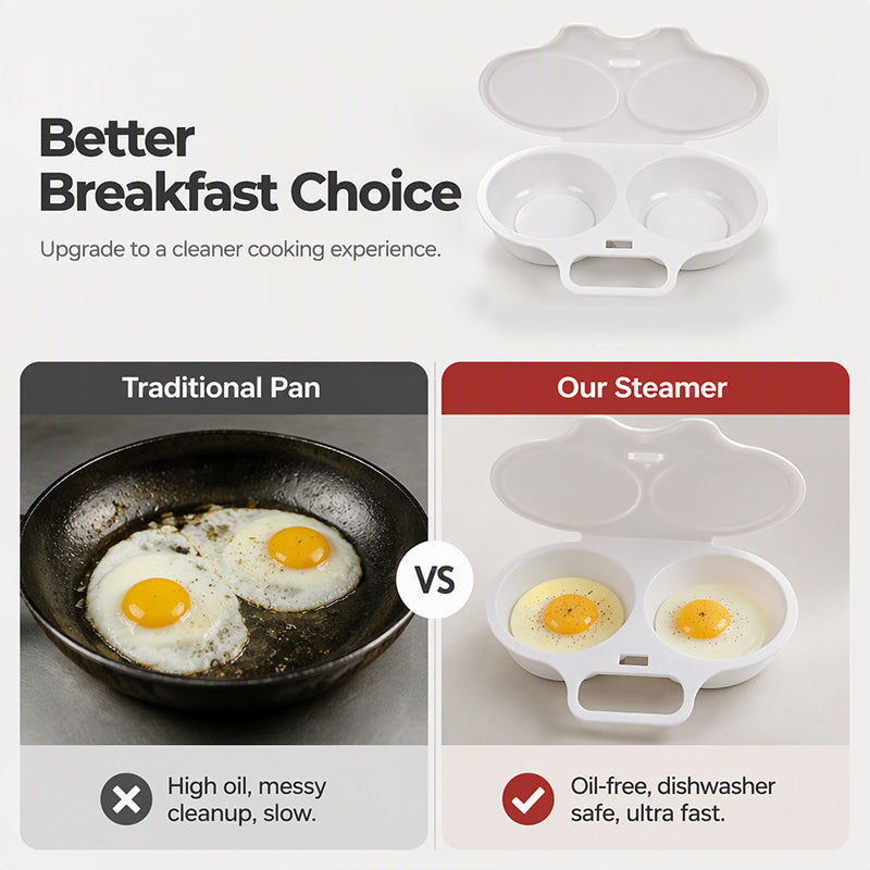 KORAKIO® 🥚 Perfect Poached Eggs in Minutes – No Oil, No Mess, Just Microwave
