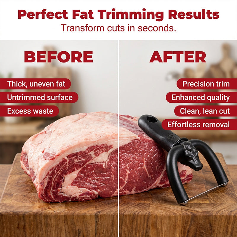 KORAKIO® 🥩 Trim Meat Like A Pro – Handheld Fat Trimmer for Beef, Pork & BBQ Preparation