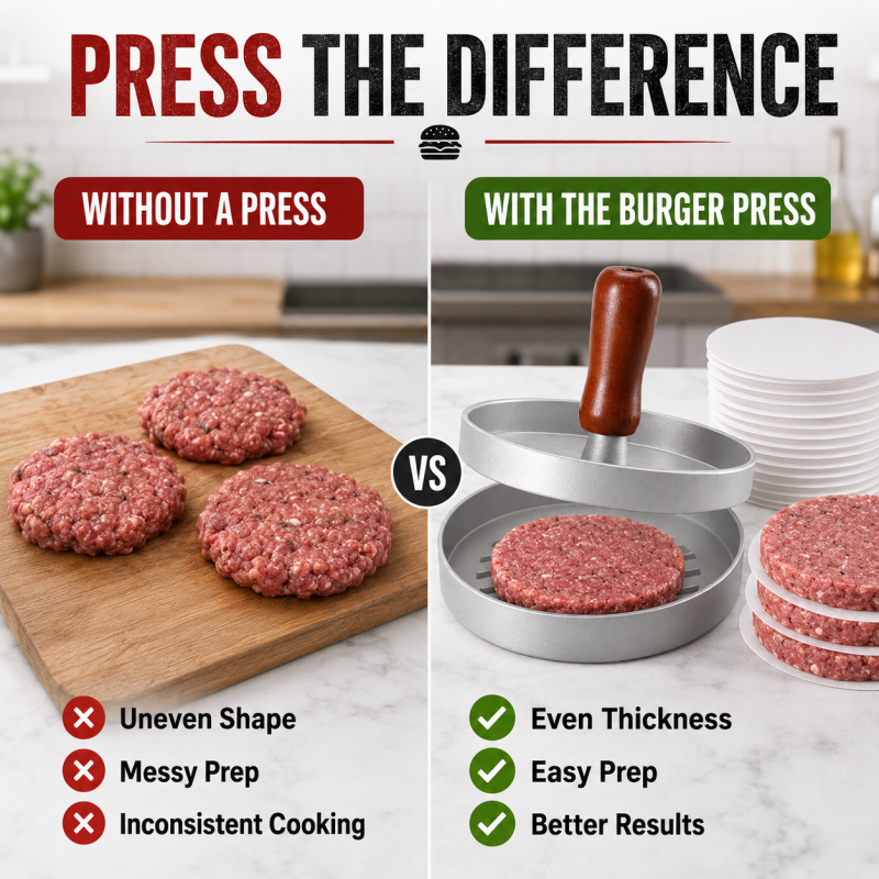 🍔 Perfect Burger Patty Press