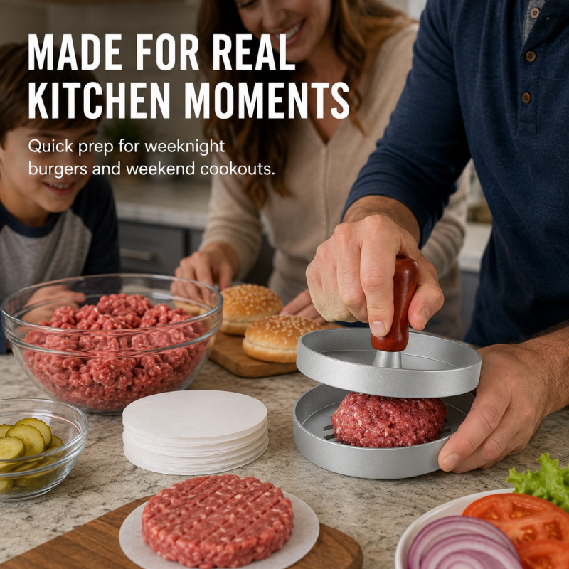 🍔 Perfect Burger Patty Press