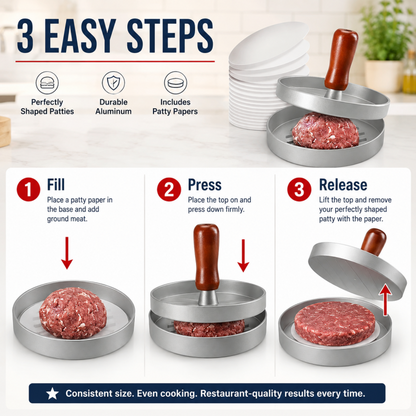 🍔 Perfect Burger Patty Press