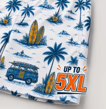 Men's swim trunks size range