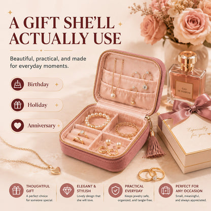 korakio®✨Velvet Travel Jewelry Organizer – Keep Your Jewelry Tangle-Free Anywhere