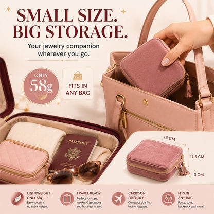 korakio®✨Velvet Travel Jewelry Organizer – Keep Your Jewelry Tangle-Free Anywhere