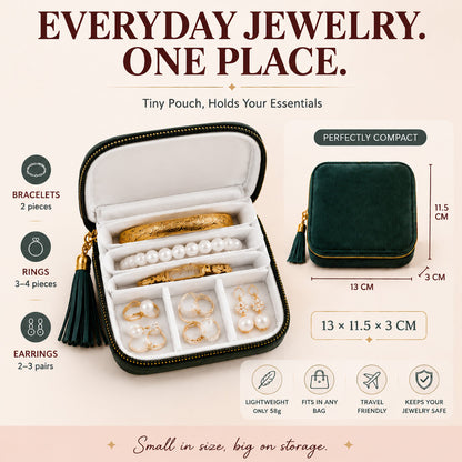 korakio®✨Velvet Travel Jewelry Organizer – Keep Your Jewelry Tangle-Free Anywhere