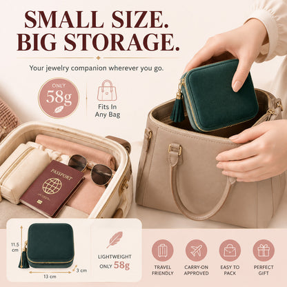 korakio®✨Velvet Travel Jewelry Organizer – Keep Your Jewelry Tangle-Free Anywhere