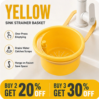 KORAKIO® 🚰🧺 Press-to-Empty Hanging Sink Strainer Basket