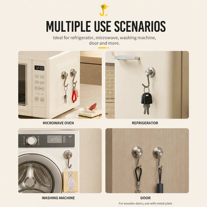 korakio® 🧲Heavy Duty Swivel Magnetic Hooks – Instant Storage Without Drilling